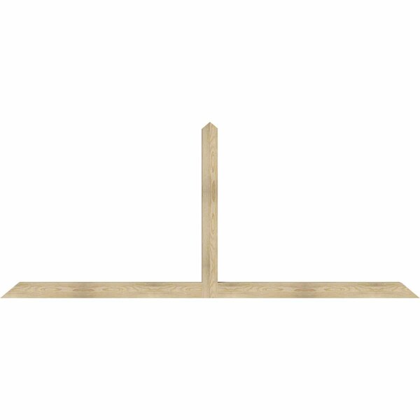 Ekena Millwork Portland Rough Sawn Timber Gable Bracket, Douglas Fir, 108"W x 45"H x 4"D x 4"F, 10/12 Pitch GBW108X45X0404POR00RDF - main